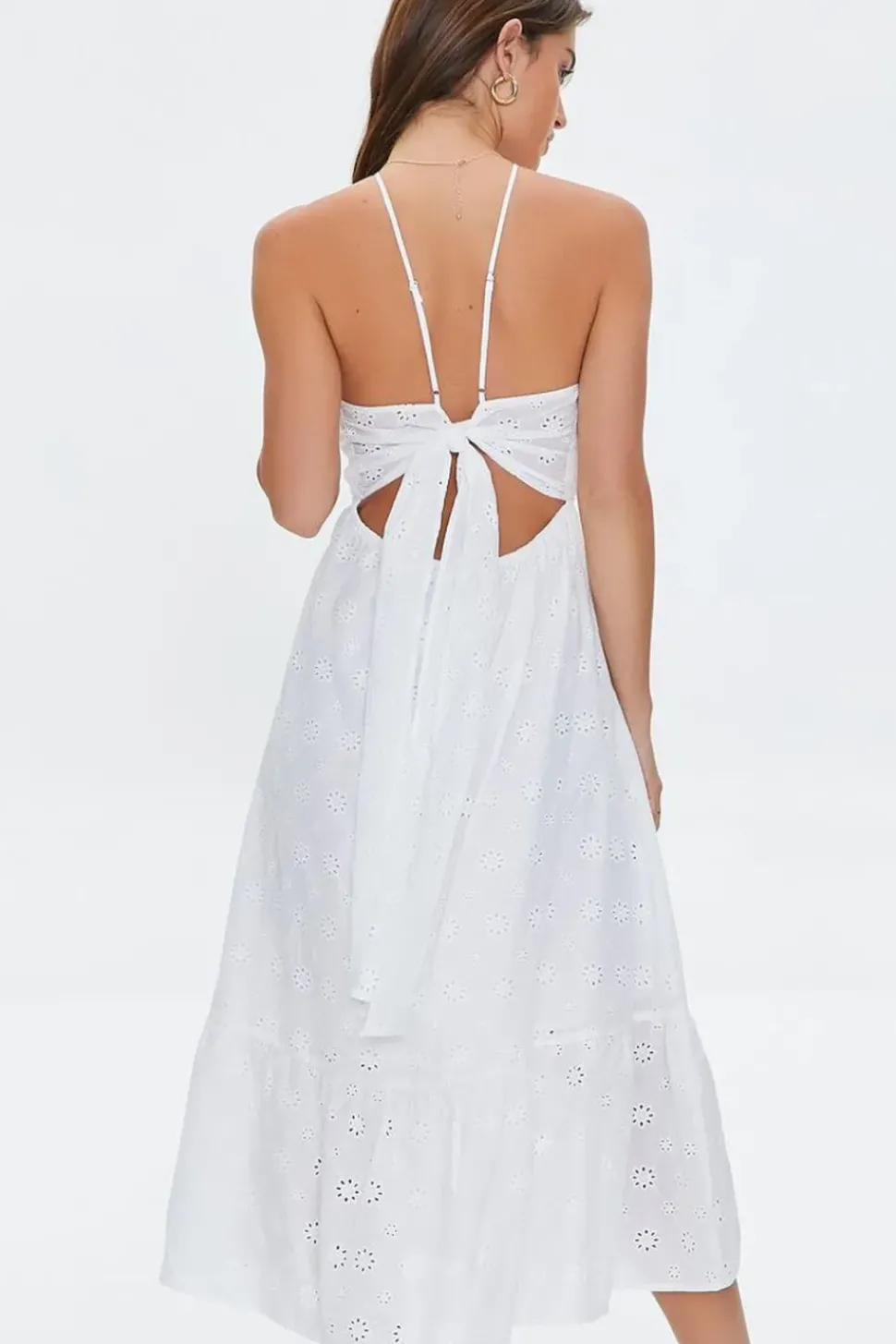 Floral Eyelet Midi Dress