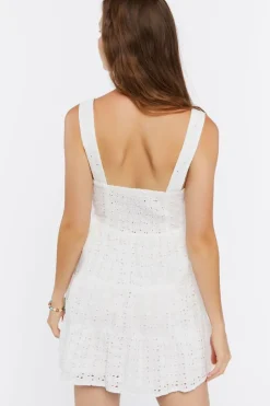 Floral Eyelet Mini Dress