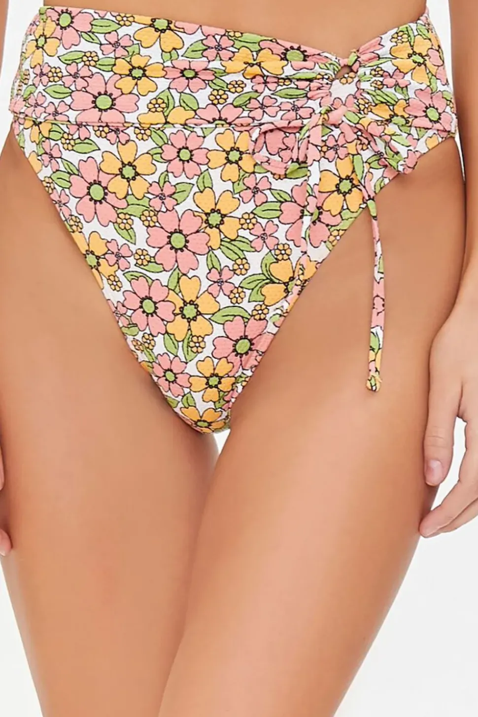 Floral High-Rise Bikini Bottoms