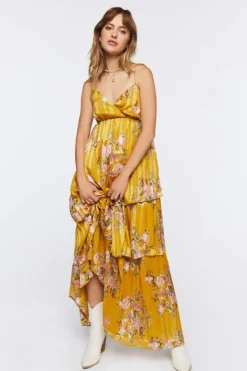 Floral Jacquard Maxi Dress