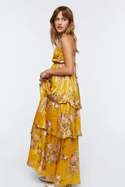 Floral Jacquard Maxi Dress