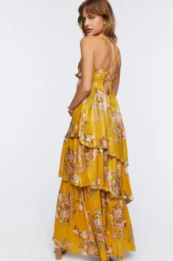 Floral Jacquard Maxi Dress