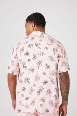 Floral Line Art Graphic Shirt