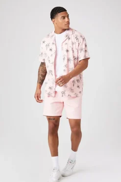 Floral Line Art Graphic Shirt