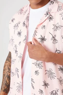 Floral Line Art Graphic Shirt