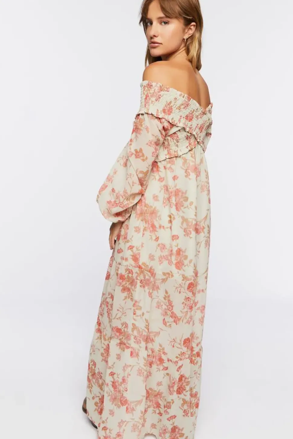 Floral Off-The-Shoulder Maxi Dress