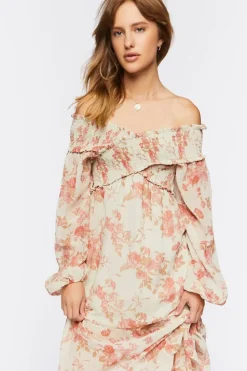 Floral Off-The-Shoulder Maxi Dress