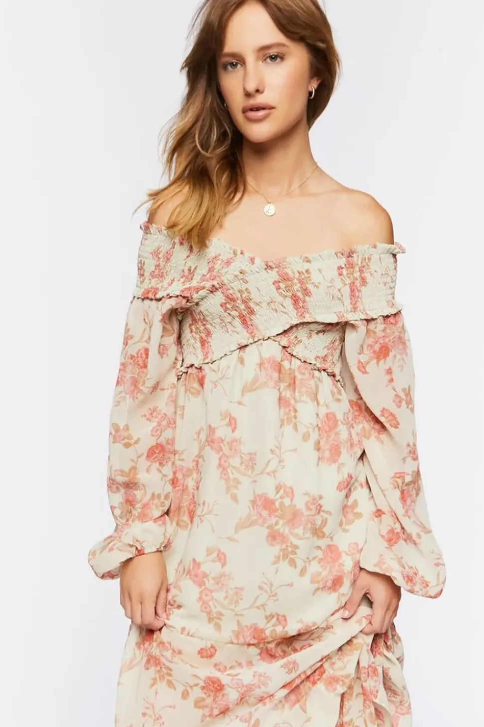 Floral Off-The-Shoulder Maxi Dress