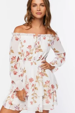 Floral Off-The-Shoulder Mini Dress