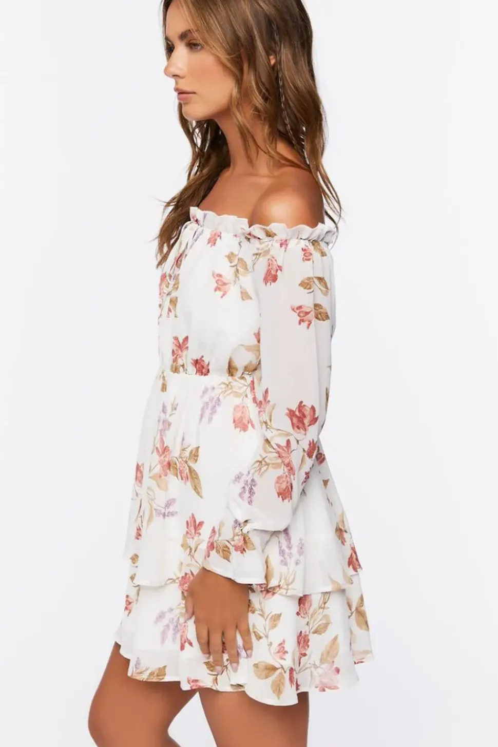 Floral Off-The-Shoulder Mini Dress