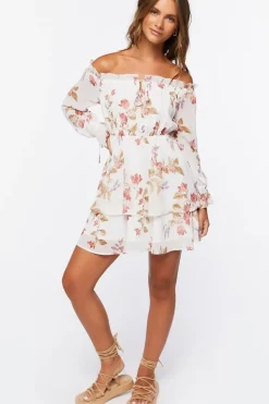 Floral Off-The-Shoulder Mini Dress