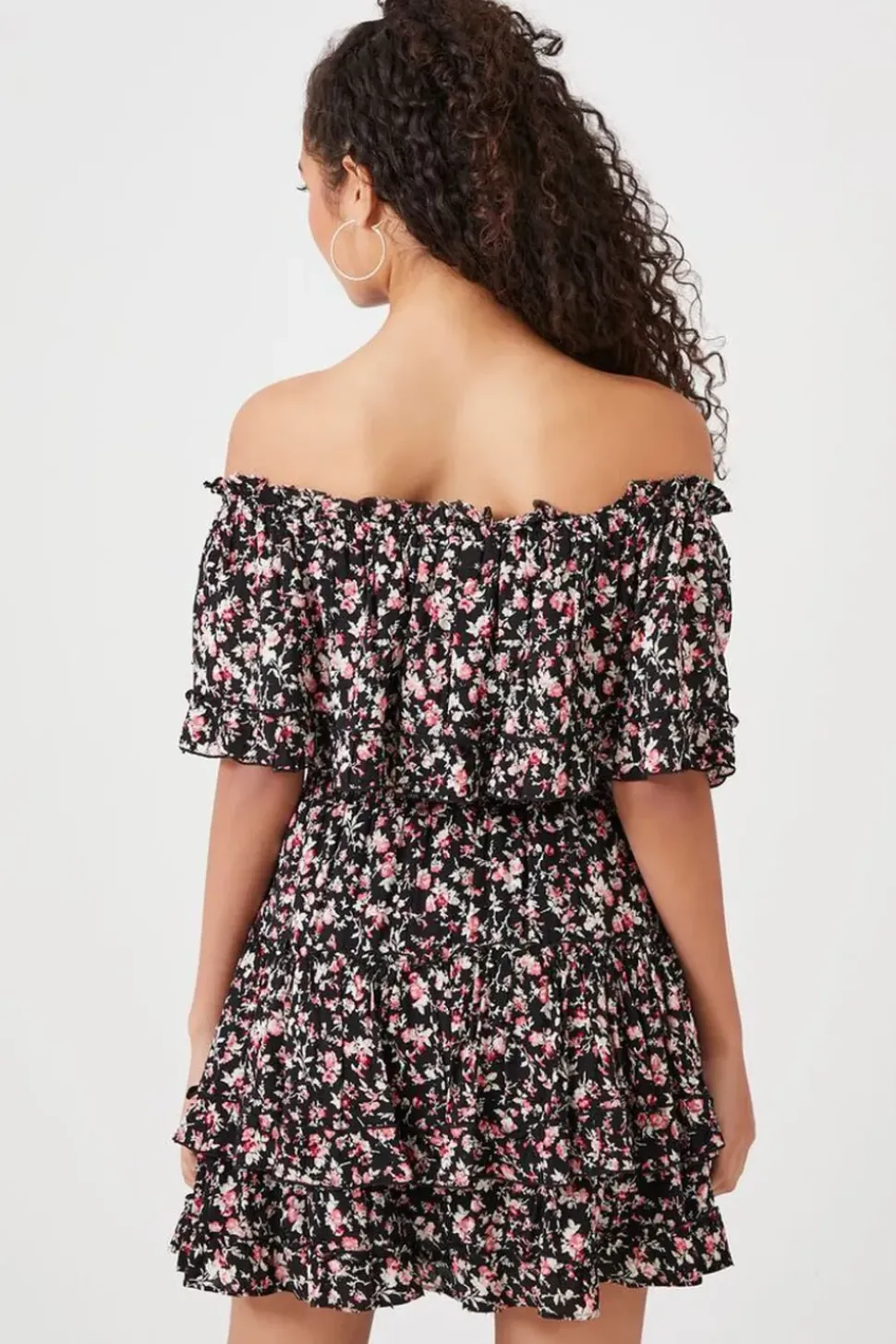 Floral Off-The-Shoulder Mini Dress