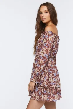 Floral Off-The-Shoulder Mini Dress