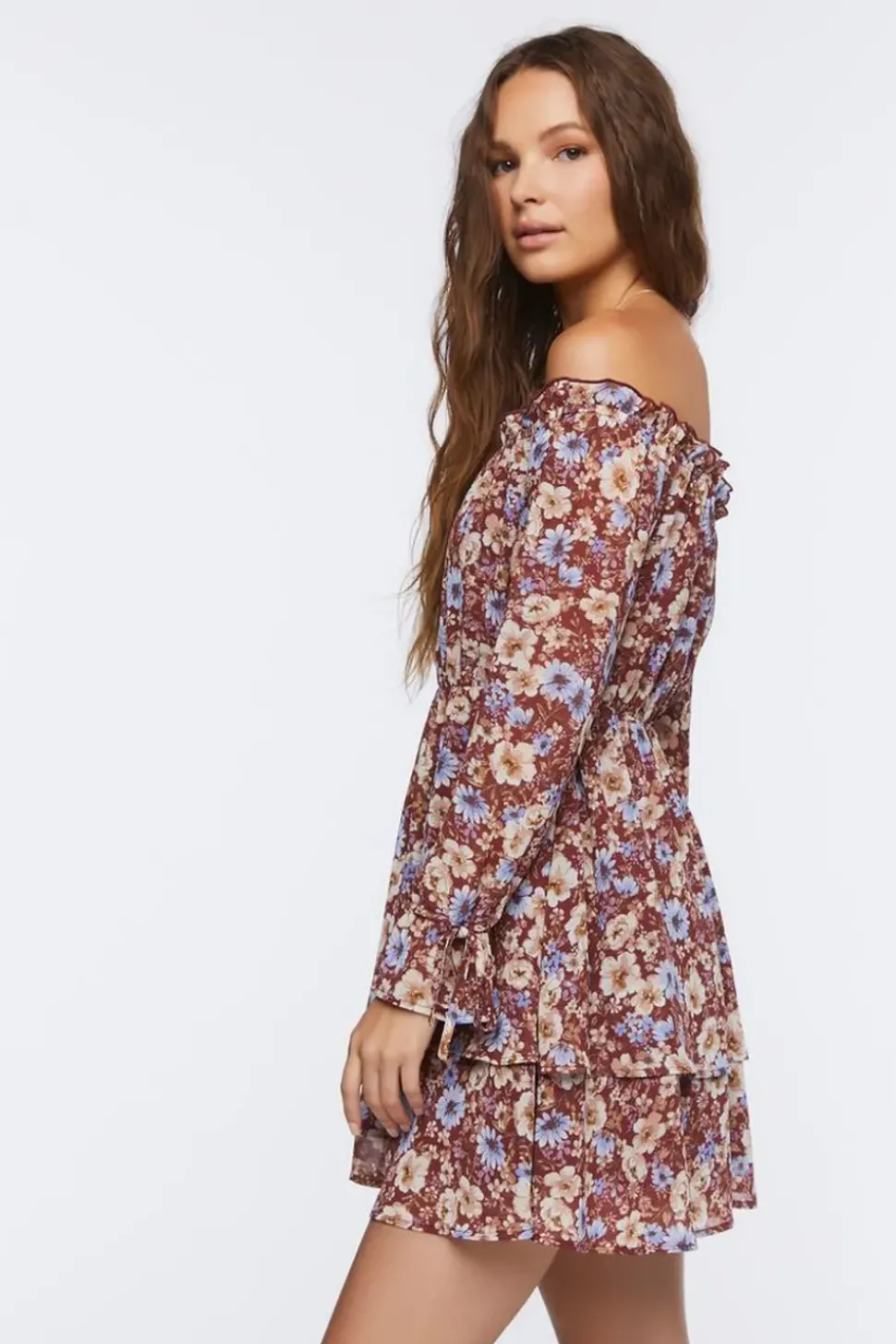Floral Off-The-Shoulder Mini Dress