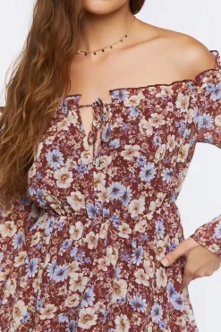 Floral Off-The-Shoulder Mini Dress