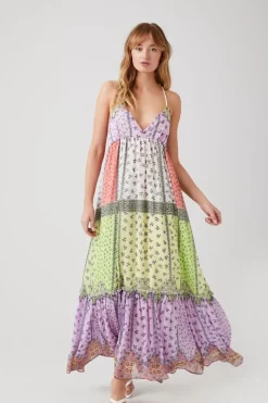 Floral Patchwork Babydoll Dress