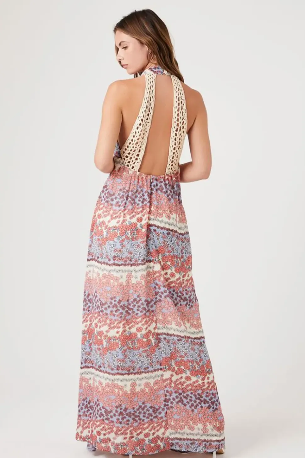 Floral Plunging Maxi Dress