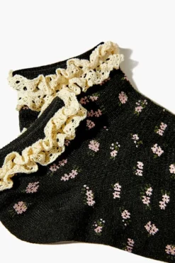 Floral Print Ankle Socks