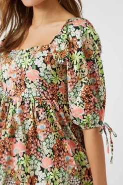 Floral Print Babydoll Dress