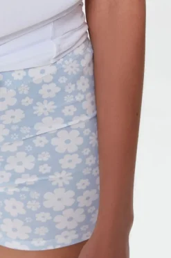 Floral Print Biker Shorts