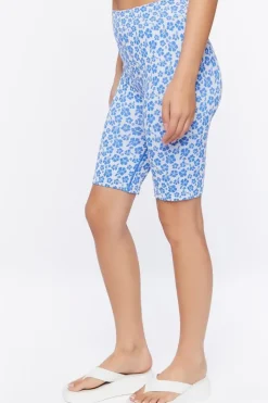 Floral Print Biker Shorts
