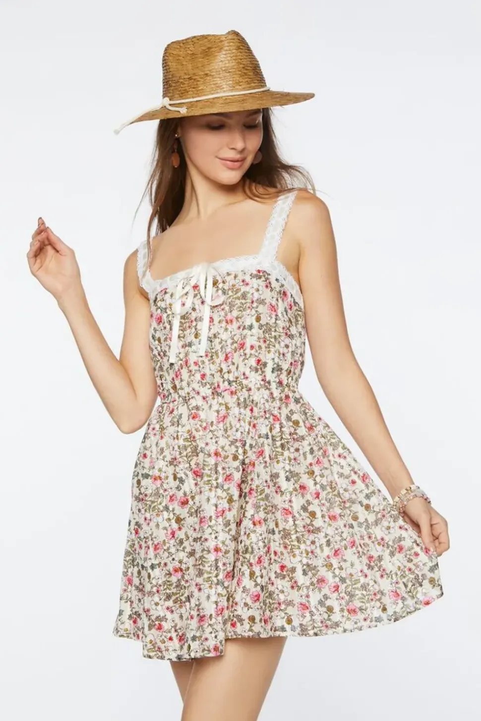 Floral Print Bow Dress