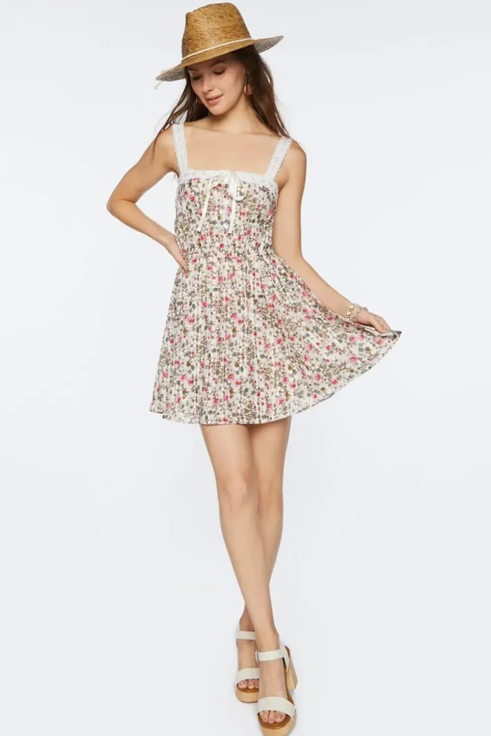 Floral Print Bow Dress