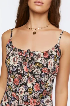 Floral Print Cami Midi Dress
