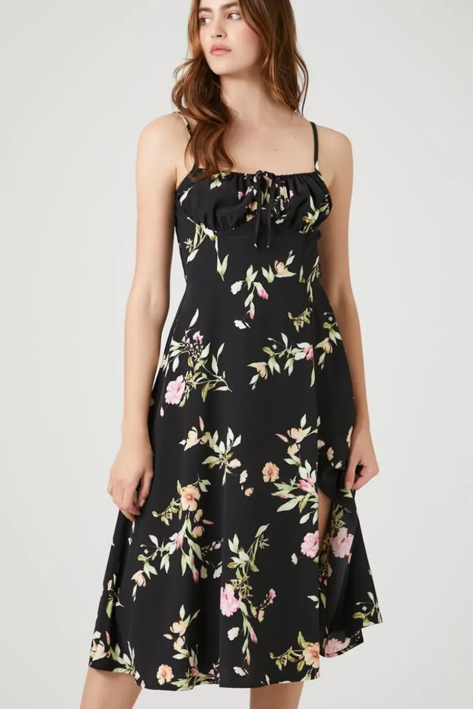 Floral Print Cami Midi Dress