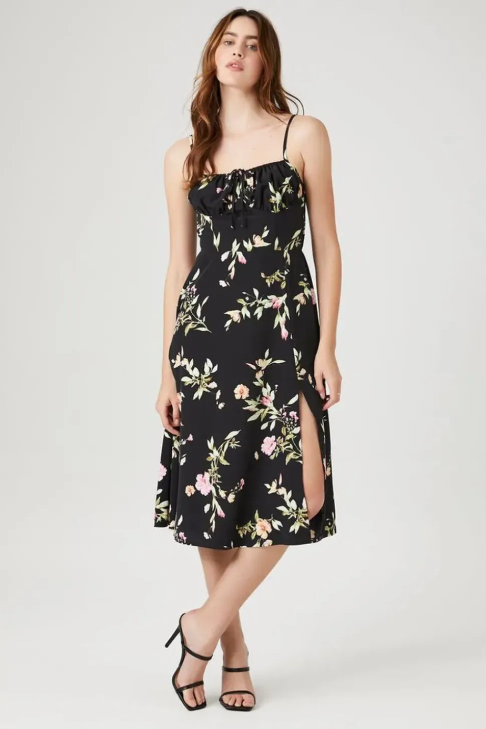Floral Print Cami Midi Dress