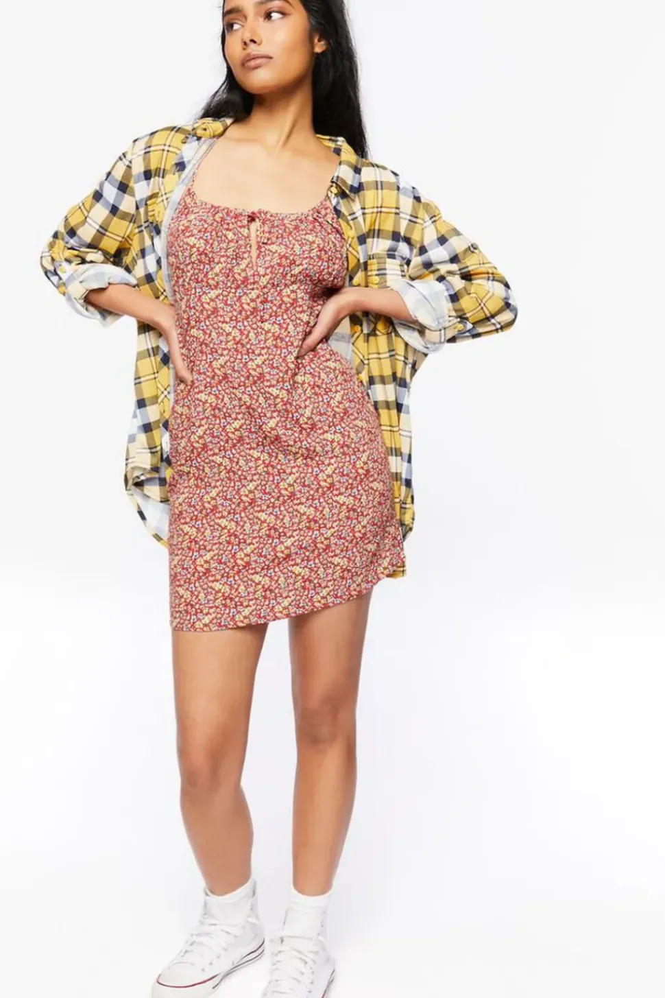 Floral Print Cami Mini Dress