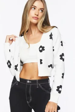 Floral Print Cardigan Sweater