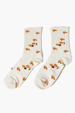 Floral Print Crew Socks