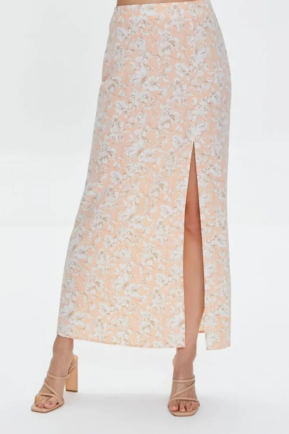 Floral Print Cropped Cami & Skirt Set