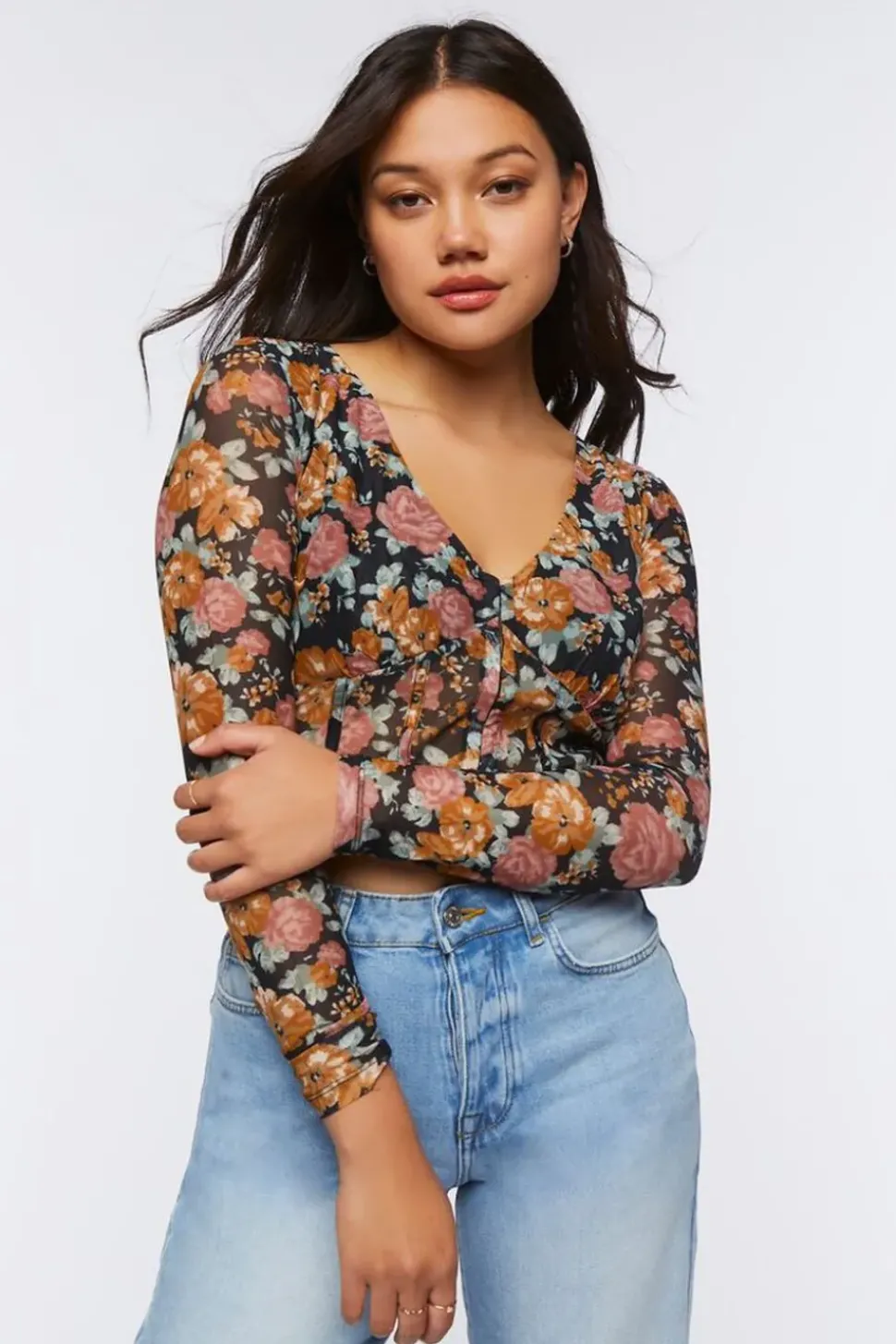 Floral Print Crop Top