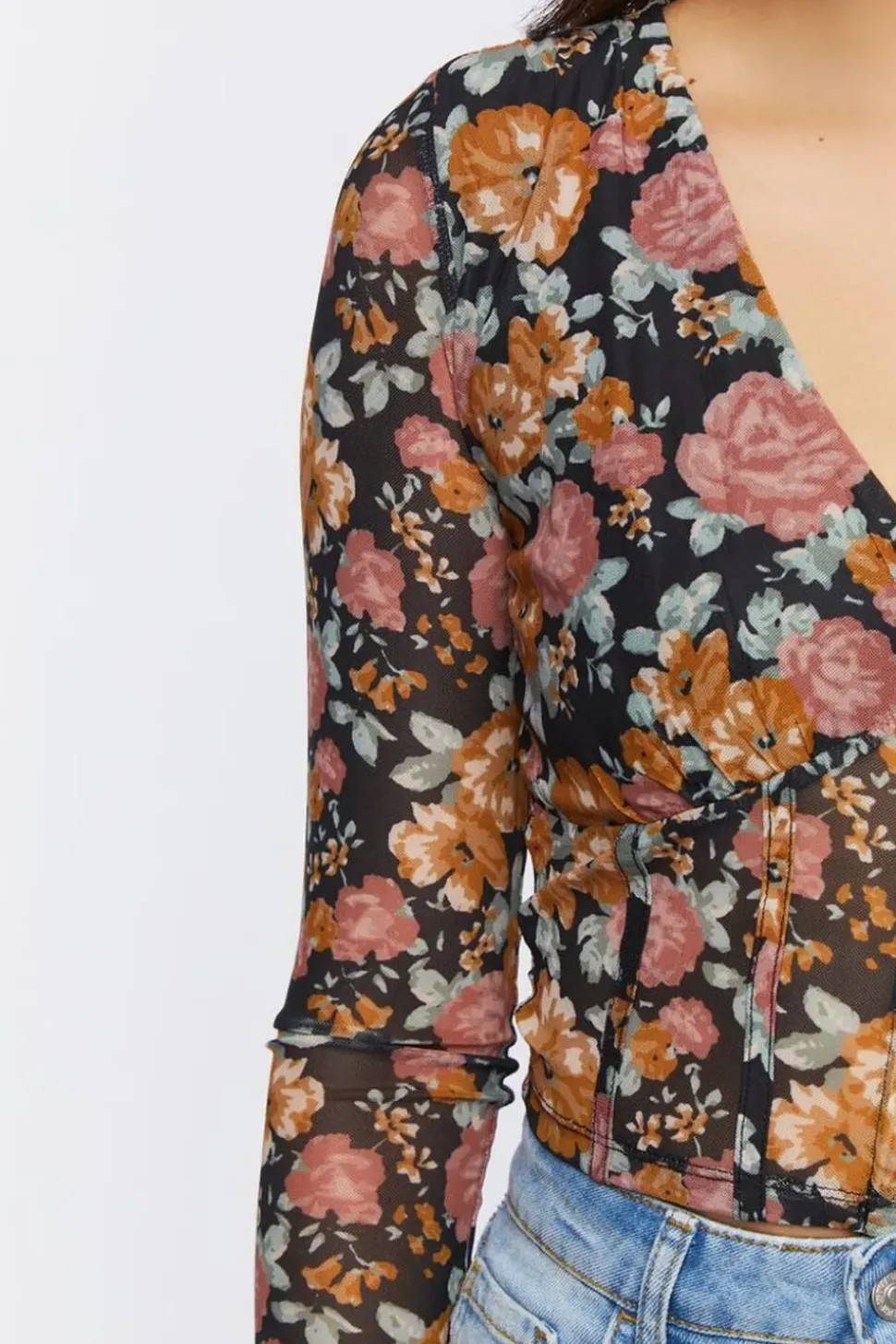 Floral Print Crop Top