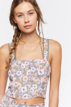 Floral Print Crop Top