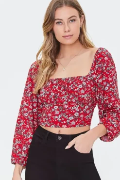 Floral Print Crop Top