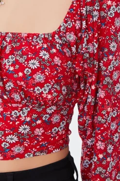 Floral Print Crop Top