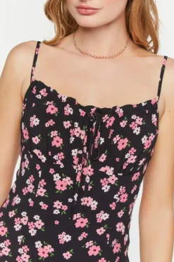 Floral Print Cutout Cami Dress