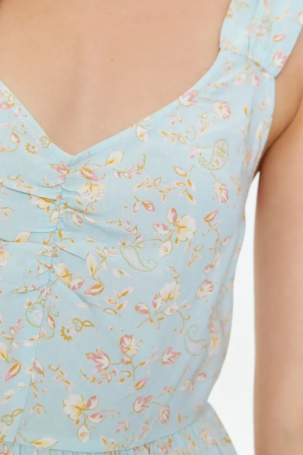 Floral Print Cutout Mini Dress