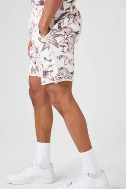 Floral Print Drawstring Shorts