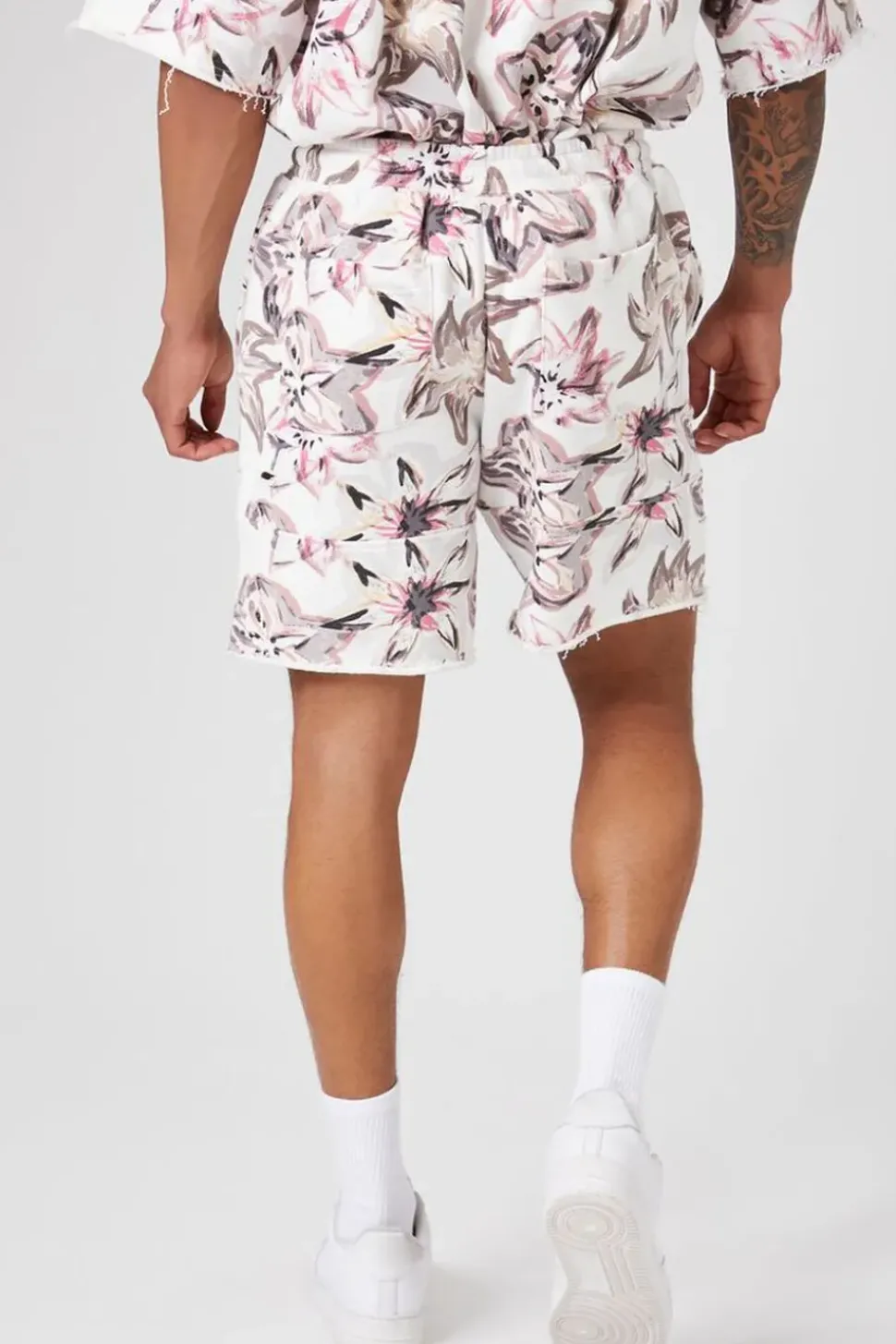 Floral Print Drawstring Shorts