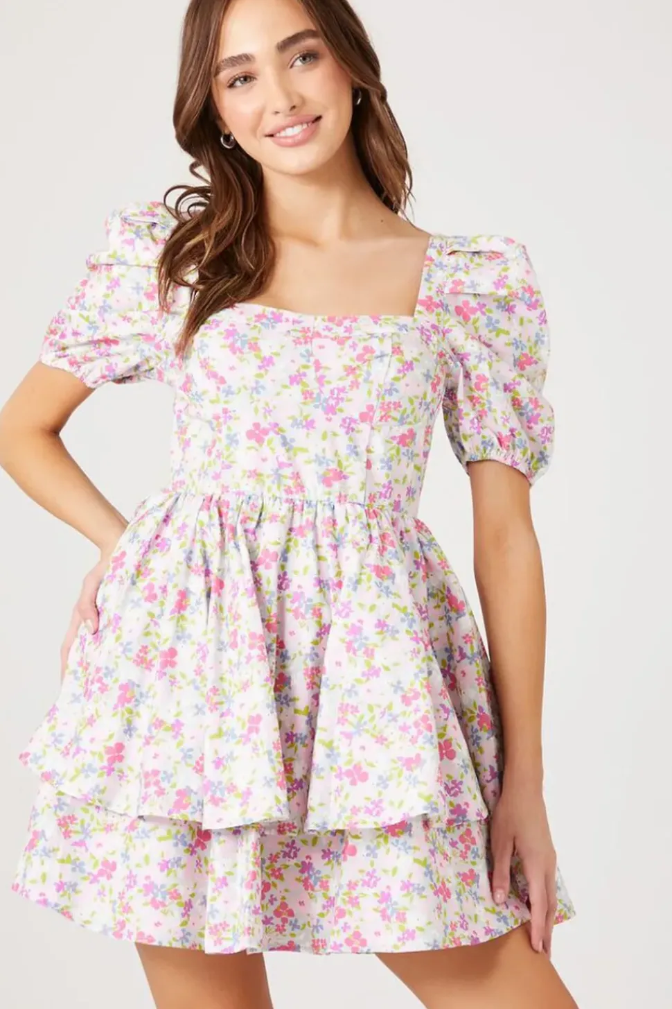 Floral Print Fit & Flare Dress