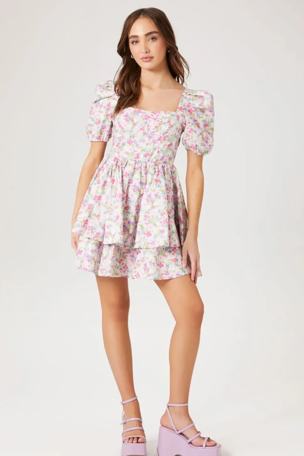 Floral Print Fit & Flare Dress