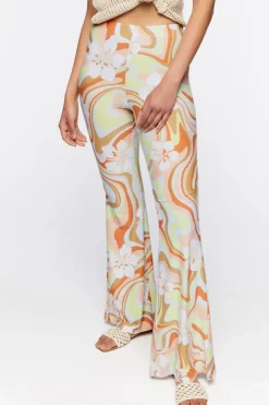 Floral Print Flare Pants