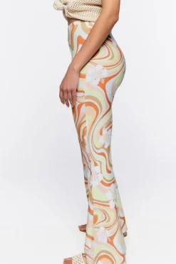 Floral Print Flare Pants