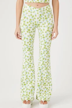 Floral Print Flare Pants