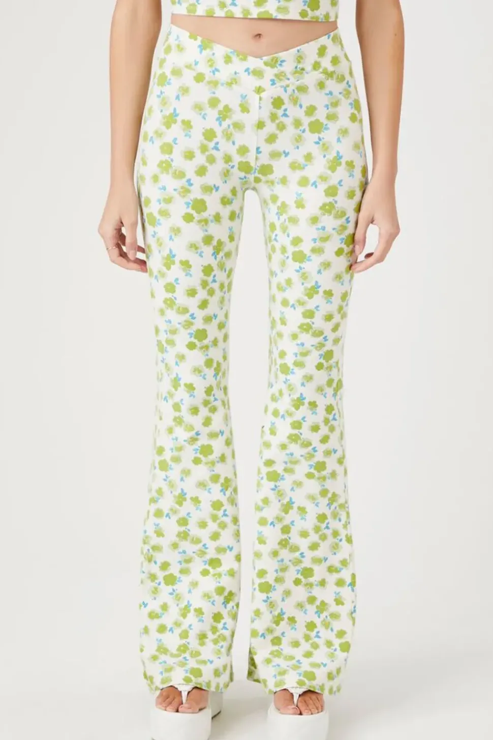 Floral Print Flare Pants