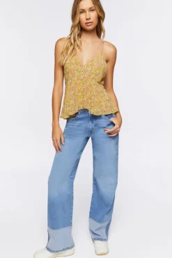 Floral Print Flounce Cami